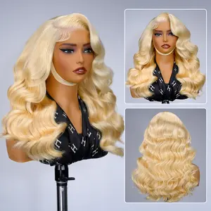 [Updated With Drawstring] Asteria Hair Side Part Ready To Go #613 Blonde Color Body Wave 6×8 Lace Wig Glueless Wig Human Hair Beginners Friendly