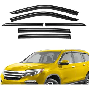 Extra Durable Window Deflectors Tape-On Window Visors Rain Guards Fit for Honda Pilot 2016-2022, Sun Visors, Wind Vent for Shades, Exterior Car Accessories - 6pcs.AG0842