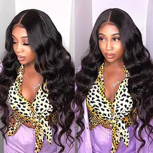 ALIGLOSSY 13×4 Body Wave Lace Front Wig HD Transparent Lace Frontal Human Hair Wig 180 Density Wavy Human Hair Wigs For Women