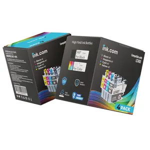 Ink.com LC401 LC401XL Ink Cartridge 4 Pack Compatible with Brother Printers for MFC-J1010D MFC-J1012DW MFC-J1170DW MFC-J1800DW DCP-J1200W