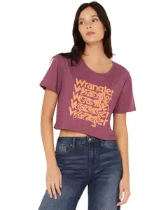 Wrangler Women's Trippy Boxy Cropped Graphic Tee - 112326478