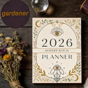 Modern Witch Planner 2026 Edition, Planner Notebook, Witchs Diary Grimoire Pages, Tarot Journal, Moon Manifestation Guide, Perfect for Witchcraft Rituals