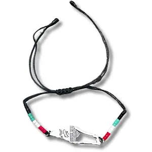 Handmade Colorful Beaded Bracelets with Black Strings