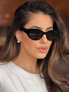 Women's Square Geometric Oval Sunglasses, Casual Versatile Design, Simple Style, Perfect for Daily Use and Travel Vacations