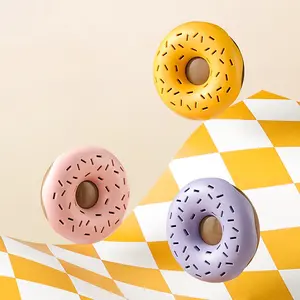 Creative DIY Wall-Mounted Scented Donut Storage Box, Molded Plastic Design, Reusable Fragrance Insert, No-Trace Installation