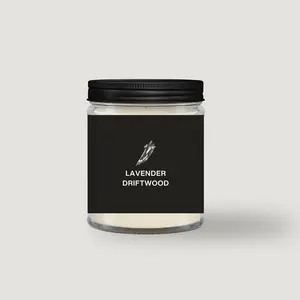 Lavender Driftwood 8 oz Single Wick Candle | Fresh Woodsy Coastal Scent | Masculine Lavender & Cedar | Coconut Apricot Wax Luxury Candle