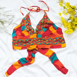 Reversible Halter Top, Backless Crop Top, Handmade Retro Bralette, Bohemian 90s Style Crop Top, Hippie Style Boho Blouse, Festival Fashion