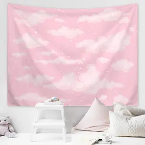 Cloud Print Tapestry Cute Sky Pattern Wall Hanging Posters for Home Decor Cool Bedroom Accessories Living Room Decorative Items