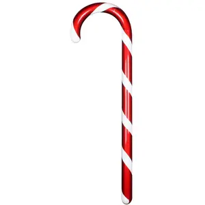 Vickerman  48 in. Red Candy Cane & White Glitter Ornament