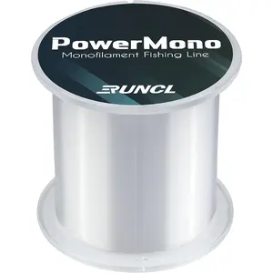 RUNCL PowerMono Fishing Line,  300/500/1000 Yards, Ultimate Strength & Shock Absorption, 3-35LB Test, Low & High Visibility Options 10000 fishing line Abrasion Resistance