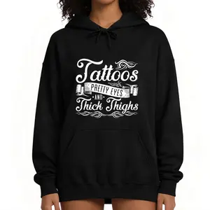 Casual Black Hoodie for Women – 2026 Arrival with Unique Zodiac Pattern, Machine Washable