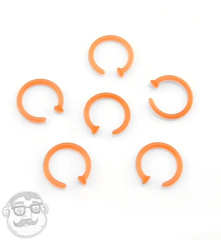 Orange Bioflex Nose Hoop Ring Orange Bioflex Nose Hoop Ring