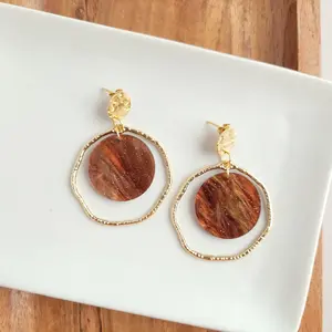 Georgia Earrings - Brown Shimmer