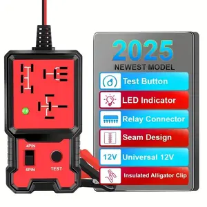 Professional 12V Car Relay Tester and Diagnostic Tool, Durable Abs Case, Fits 4 Pin and 5 Pin Relays, Fast Fault Detection, Automotive Relay Tester