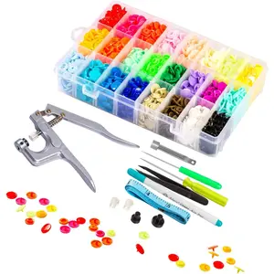 Snaps and Snap Pliers Set, 360 Sets T5 Plastic Buttons for Sewing and CraftingGift