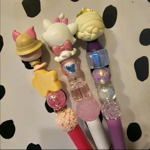 3pc Bundle Large Figure Custom Beaded Pens