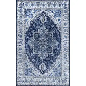 Karachi KAR-8 Blue Area Rug