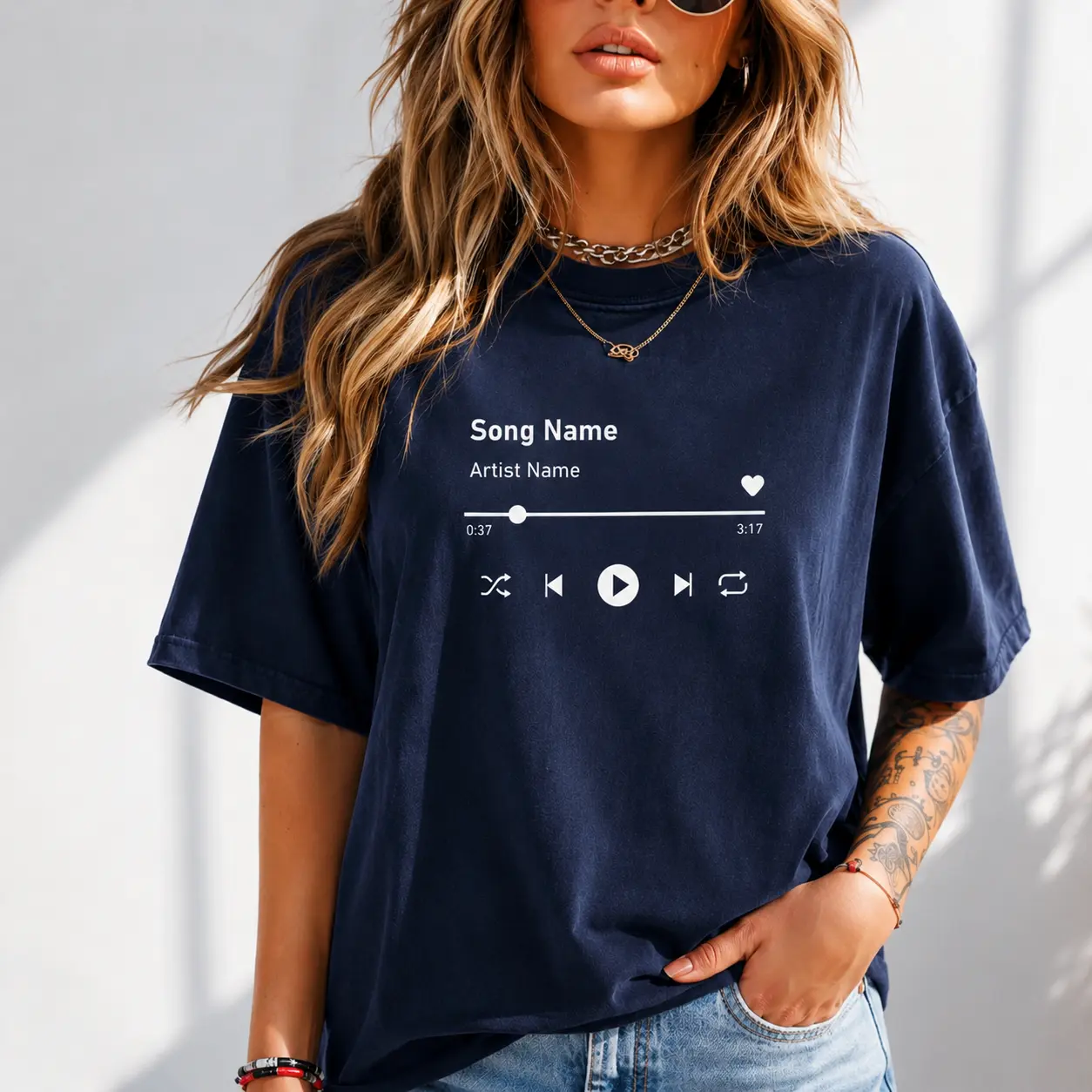 Personalized Song Name T Shirt, Custom Music Graphic Tee, Gift for Music Lovers