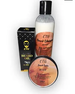 CTG's Men's Grooming Kit - Beard Conditioner, Beard Shampoo, Beard Balm - Handmade with Natural Ingredients for Soft & Healthy Beards - US Made Hair Care Set