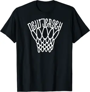 New Jersey Basketball Net Vintage T-Shirt - Claragonz Shop HQGB08MGQJZ8B
