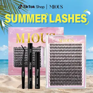 Mious  DIY Lash Clusters Kit|Soft,Fluffy,Waterproof,Long-lasting Lashes with Glue Remover & Tweezer |Beginner-Friendly DIY Lashes For a Flawless |Trendy & Must-Have Clusters