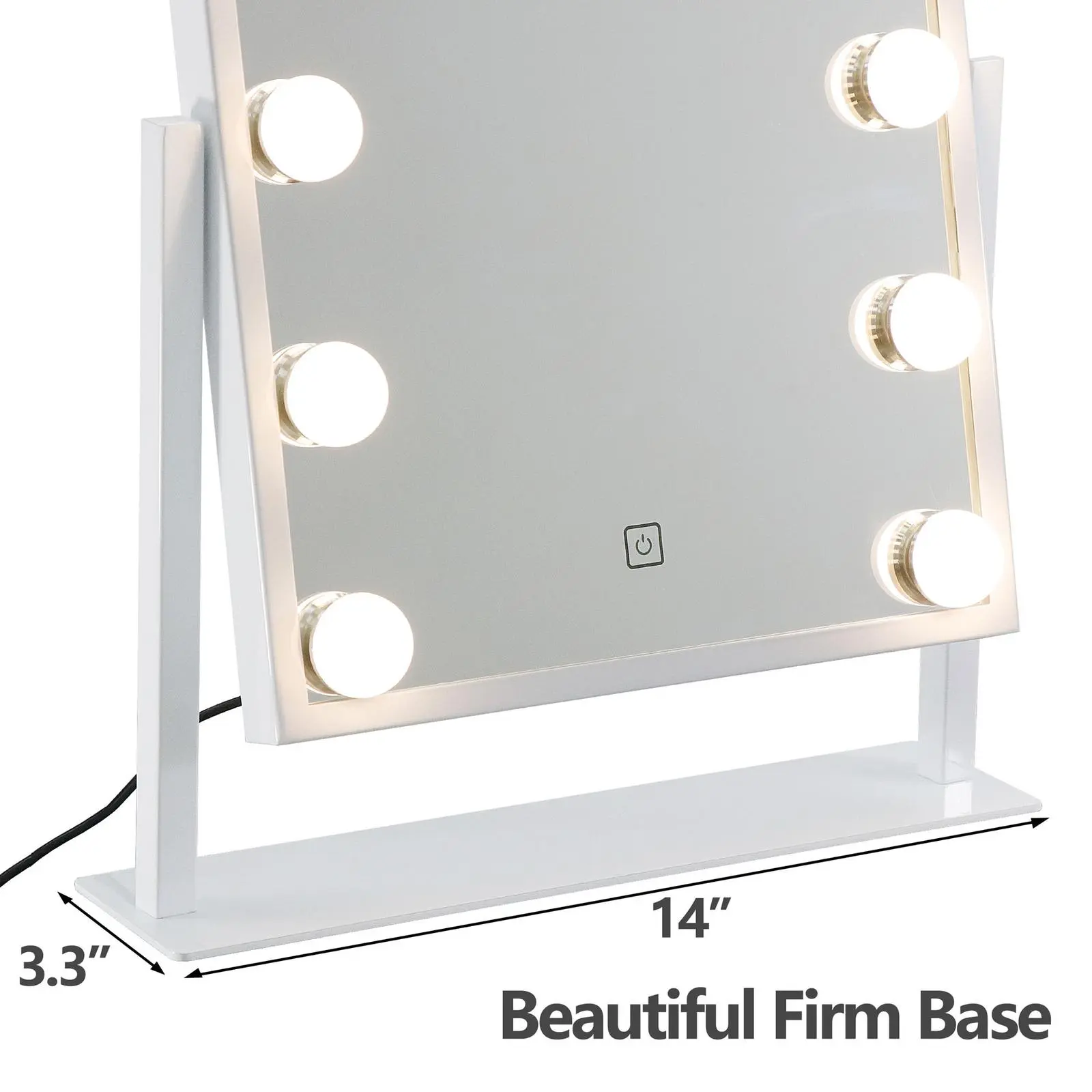 Zeny Lighted Cosmetic Vanity Mirror Hollywood Makeup Dimmable Touch Control Decor