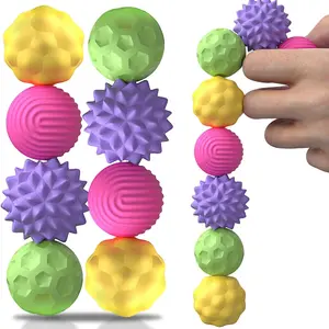 8pcs Colorful Magnetic Silicone Massage Balls, Soft Touch Handheld Massager, Back Waist Foot Massage Ball Set, Model Xinghao 001