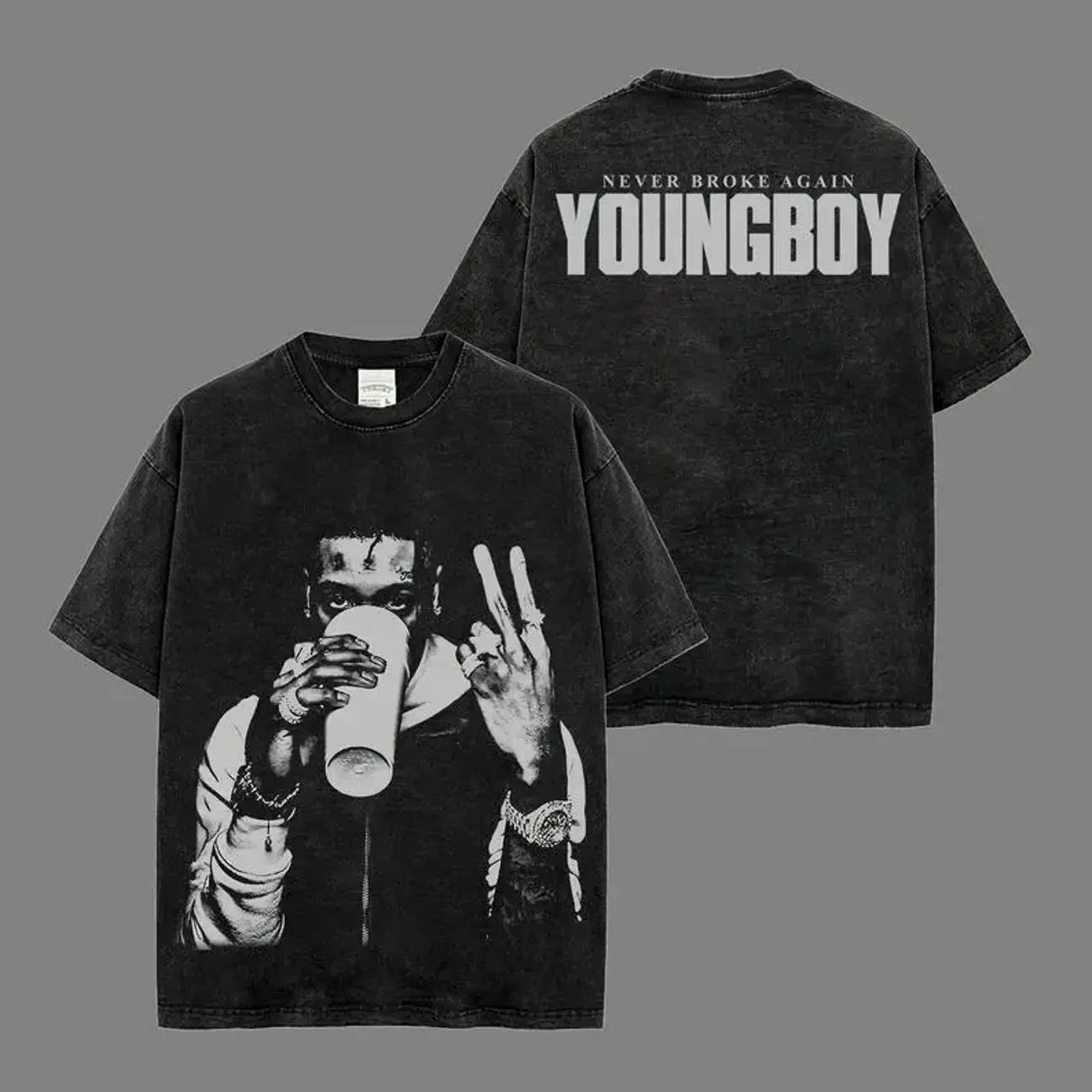 Never Broken Again Acid Wash T-Shirt, Masa Tour Shirt, Team Lil Top Shirt, 38 Baby Shirt, YB Fans T Shirt, Hiphop Merch, Streetwear Y2k Shirt Rap Fan Merch 5DJ