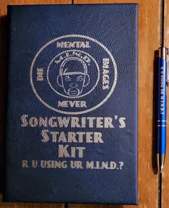 Mental Images Never Die LLC Starter Kits - Blue and Gray Sketch Book & 1 Pen - Entrepreneur, Poet, Songwriter & Artist Resources