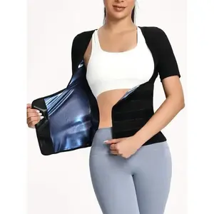 Women's Adjustable Velcro Sauna Tank Top - Sleeveless Tummy Control Sports Top for Workout, Gym