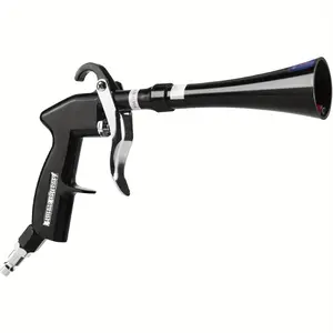 The dry cleaning gun has an adjustable airflow nozzle, while the blower machine gun quickly sprays surface dirt and dust, and is used in conjunction with a black air compressor