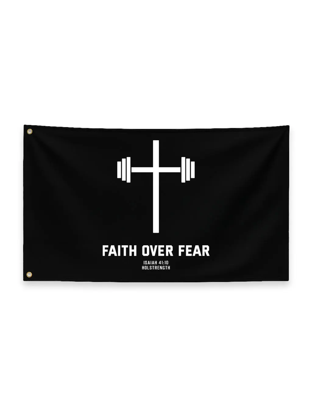 HolStrength Cross Flag - 3 x 5 Feet Premium Christian Gym Brand Banner
