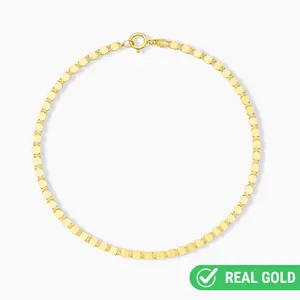 14K YELLOW GOLD MIRROR BRACELET -2.5MM