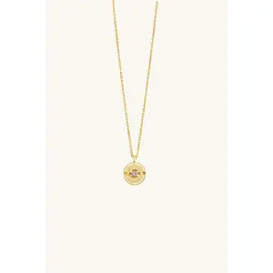 Evil Eye Necklace - Pink Sapphire