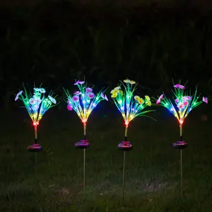 Solar Lamp New 42led Little Daisy Festive Lantern Solar Flashing Color Garden Lamp Led Chrysanthemum Lawn Lamp lights outdoor  lamp modern  lighting