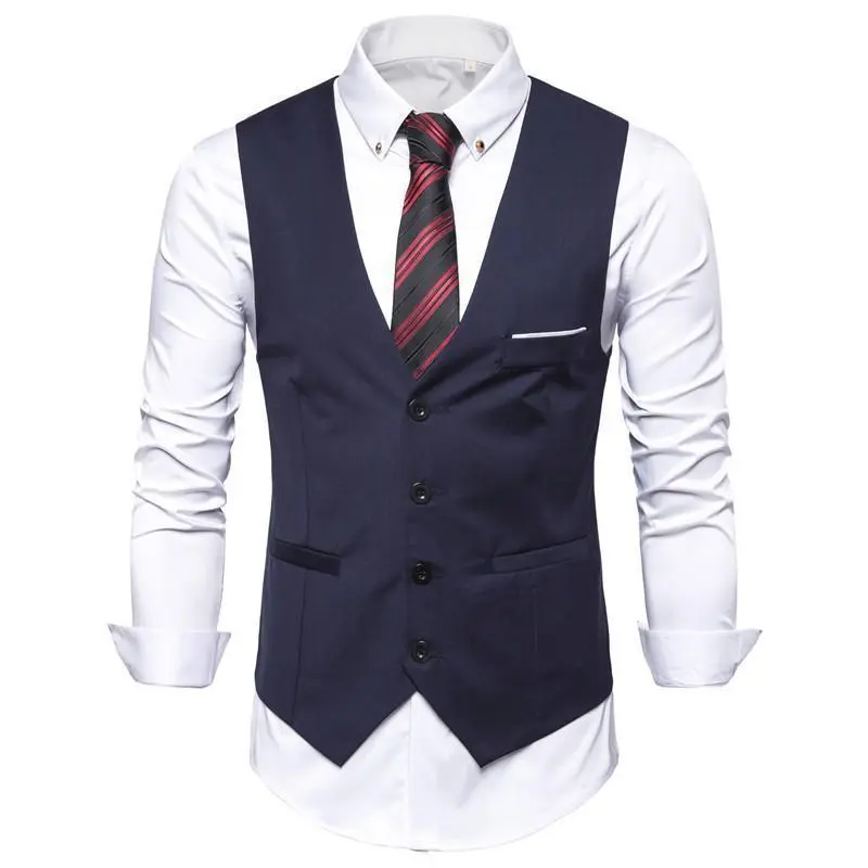 Business Casual Professional Suit Vest Autumn Men's Suit Vest Slim Fit