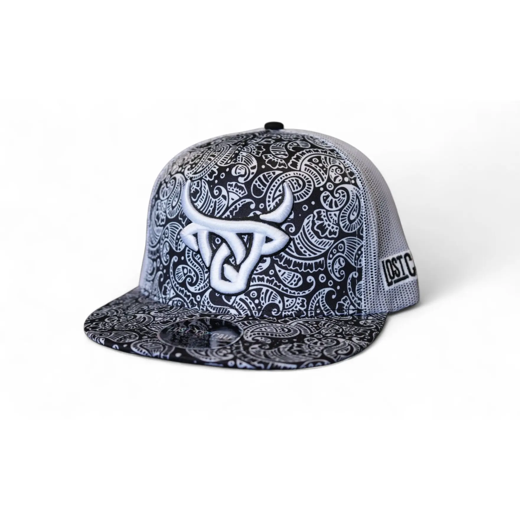 Bandana Flat Bill Trucker Hat