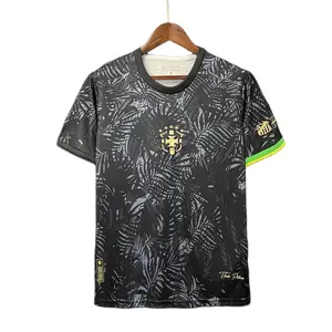 Premium Neymar "The Prince who never became king" Soccer Jersey Unisex Design Sportswear Shirt Soccer Team Uniform Black Leaf Print
