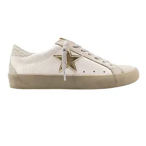 Shu Shop Womens Paula Print Lace Up Sneakers Shoes Casual - Off White