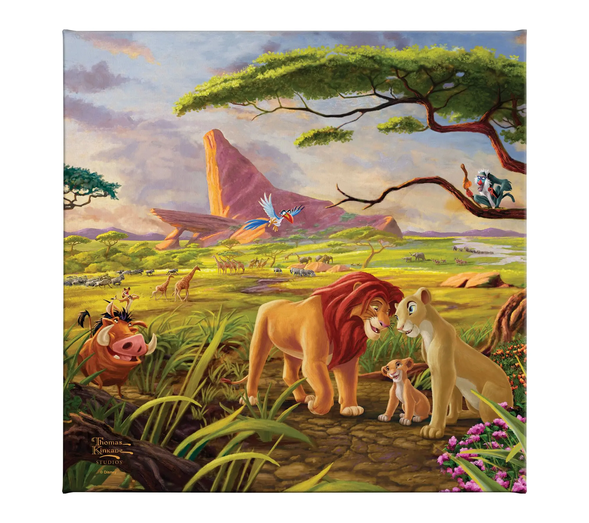 Thomas Kinkade Lion King Remember Who U Are 14x14 Gallery Wrap