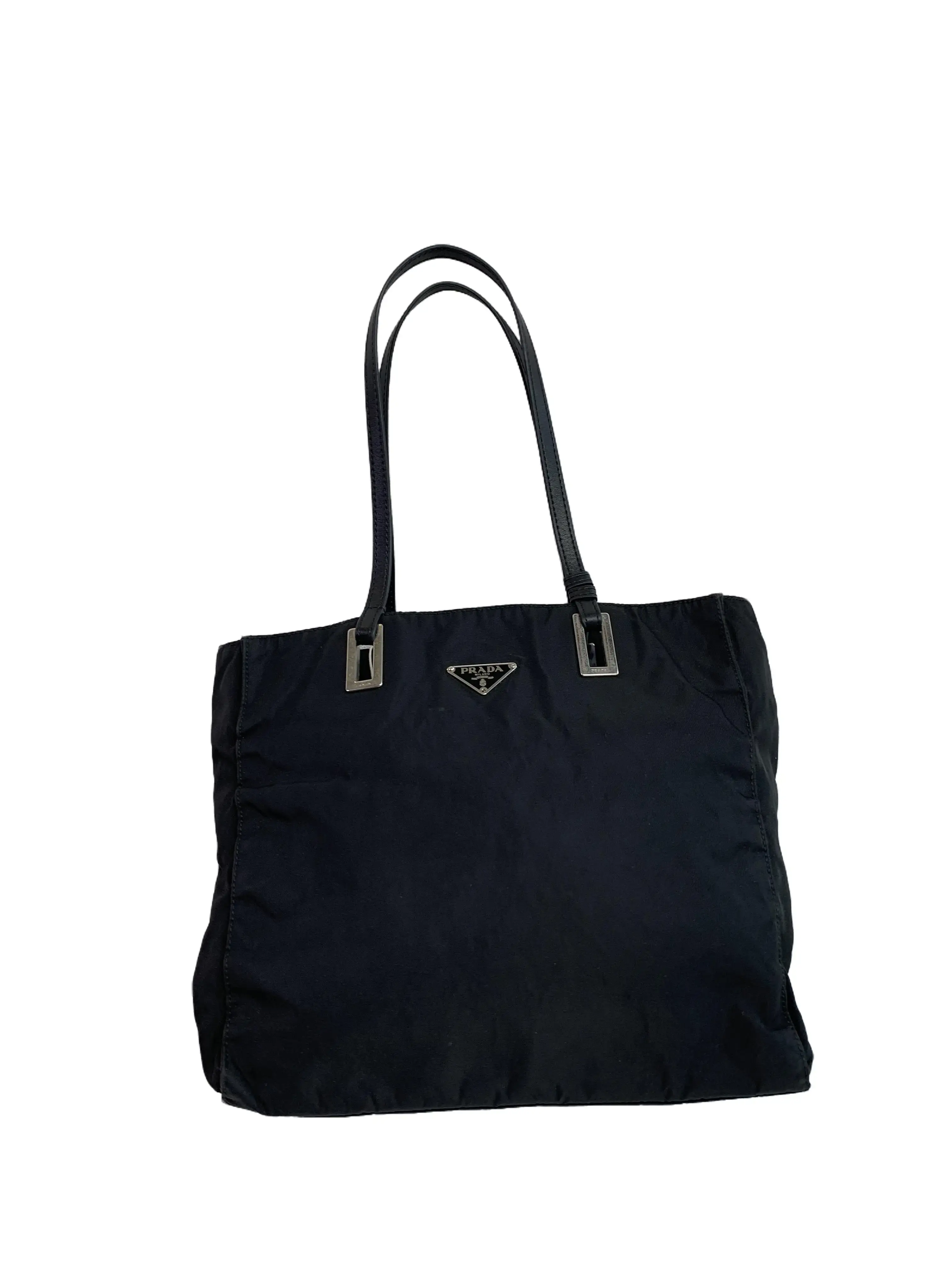 Pre-owned PRADA Black Nylon Tote Shoulder Bag/WJ04808012/8012