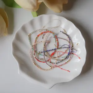 Tiny Crystal bracelet | Carnelian x Pink Tourmaline beaded gemstone | Crystal anklet | energy, anxiety bracelet | boho bracelet | aesthetic minimalist bracelet