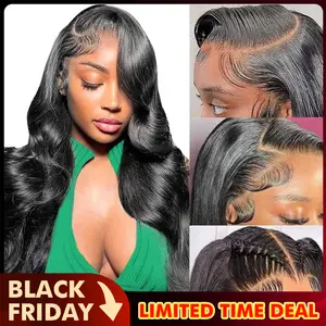 GK 13x6 Lace Front Wigs Human Hair Pre Plucked 180 Density 26 Inch HD Body Wave Lace Front Wigs Human Hair 12A Frontal Wigs Human Hair wigs for Women Lace Wigs Human Hair Pre Plucked Black wig