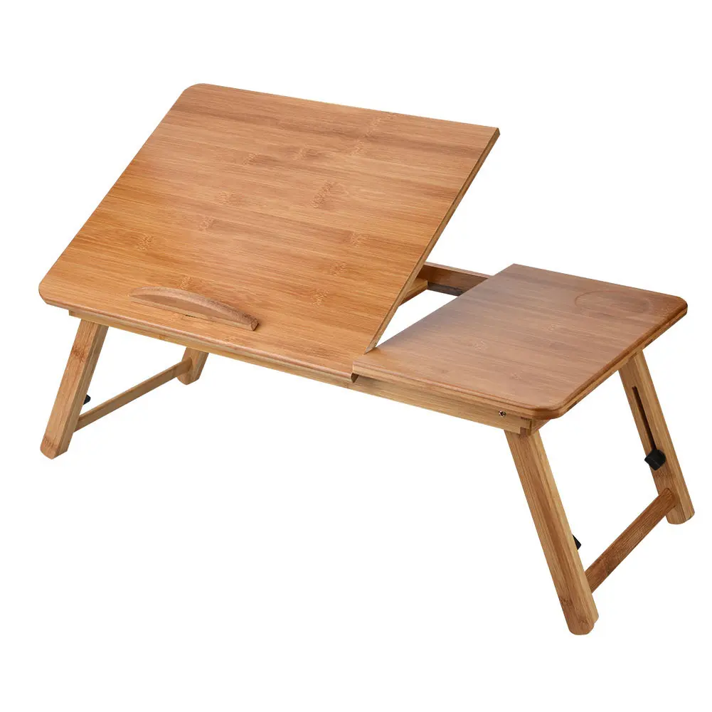 Portable Foldable Wooden Bamboo Laptop Table Sofa Bed Office Laptop Stand Adjustable