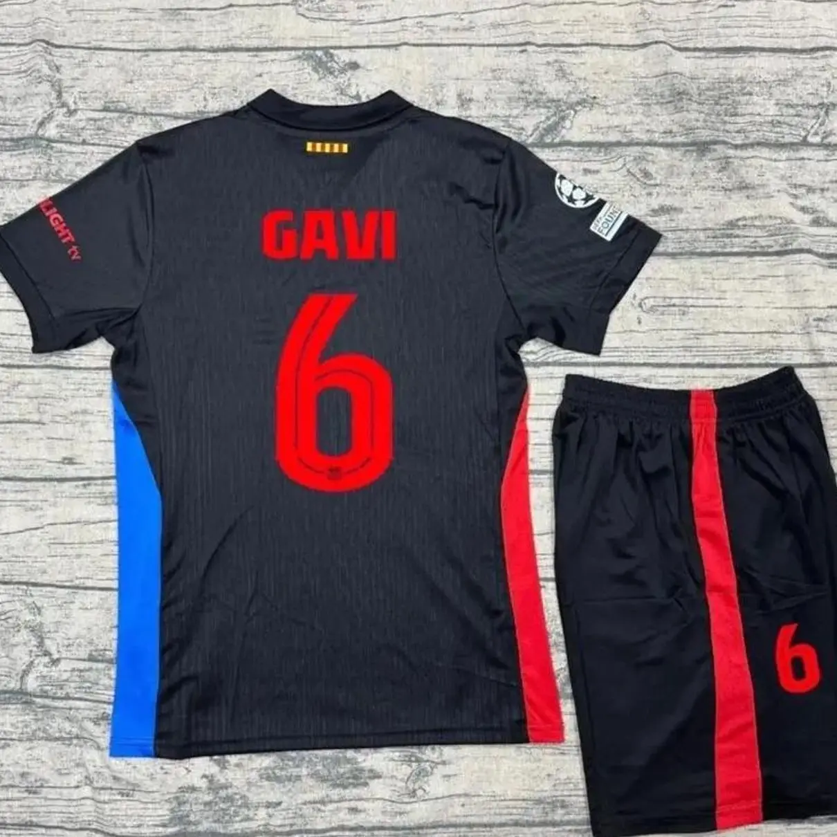 FC Barcelona 2025 Away Soccer Kit, Premium Fabric Match Style Set Z