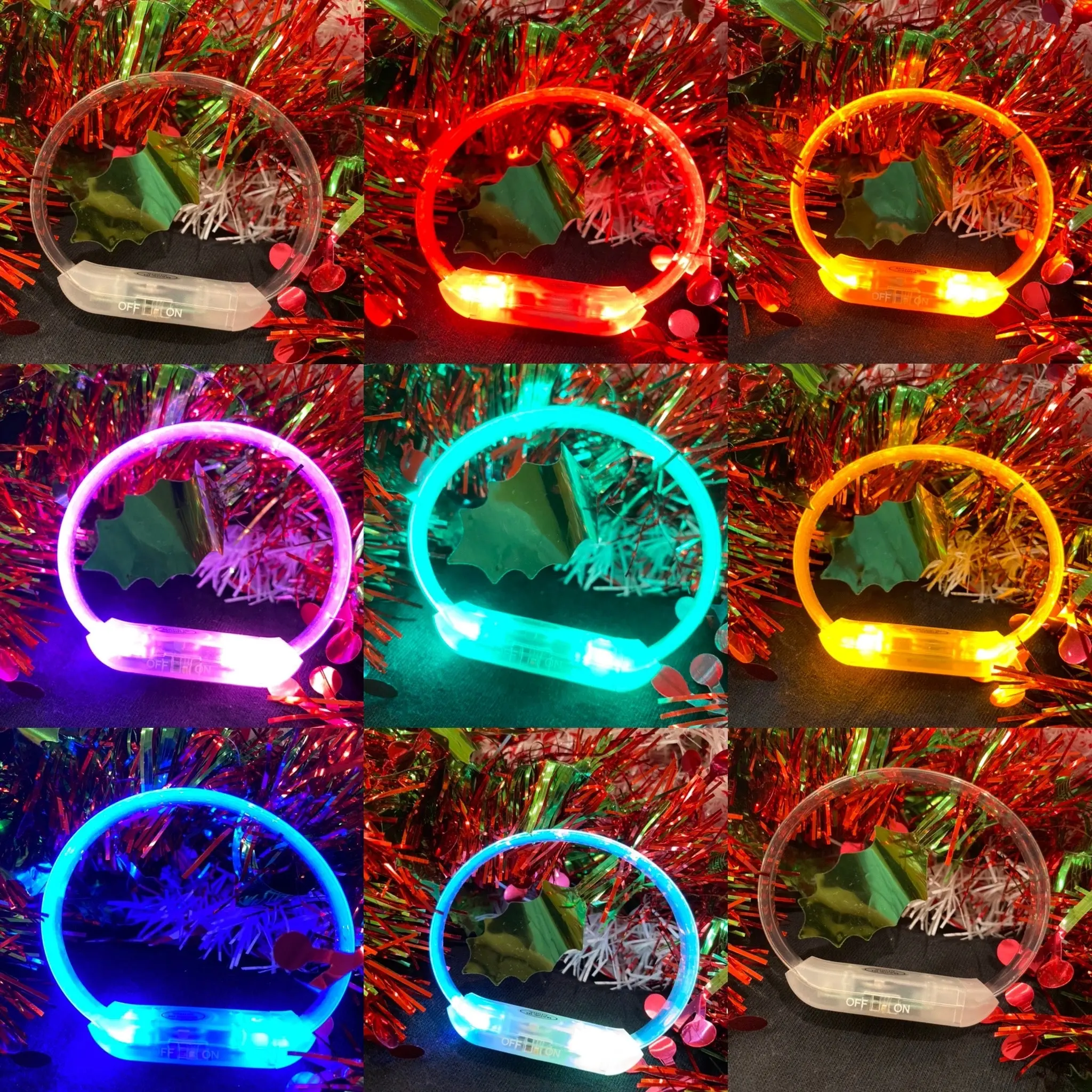 LED Light-Up Sound Activated Bracelet Blue Plastic Gift for Concerts Sport Outdoor Events and Party Atmosphere for Enhanced Experience Colorful Lightweight with On Off Switch Secure Clasp and 10+ Hours of Use