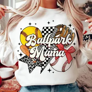 Softball Baseball Mama Adult and Youth Sweatshirt T-Shirt, Ballpark Mama Shirt, Game Day Vibes Tee, Coquette Bow Sports Hoodie, Checkered Baseball Mama Shirt, Softball Mama Sweater For Her, Kids clothing, Summer outfit, birthday gift