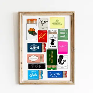 NYC Matchbook Art Print, Matches Art,NO FRAME