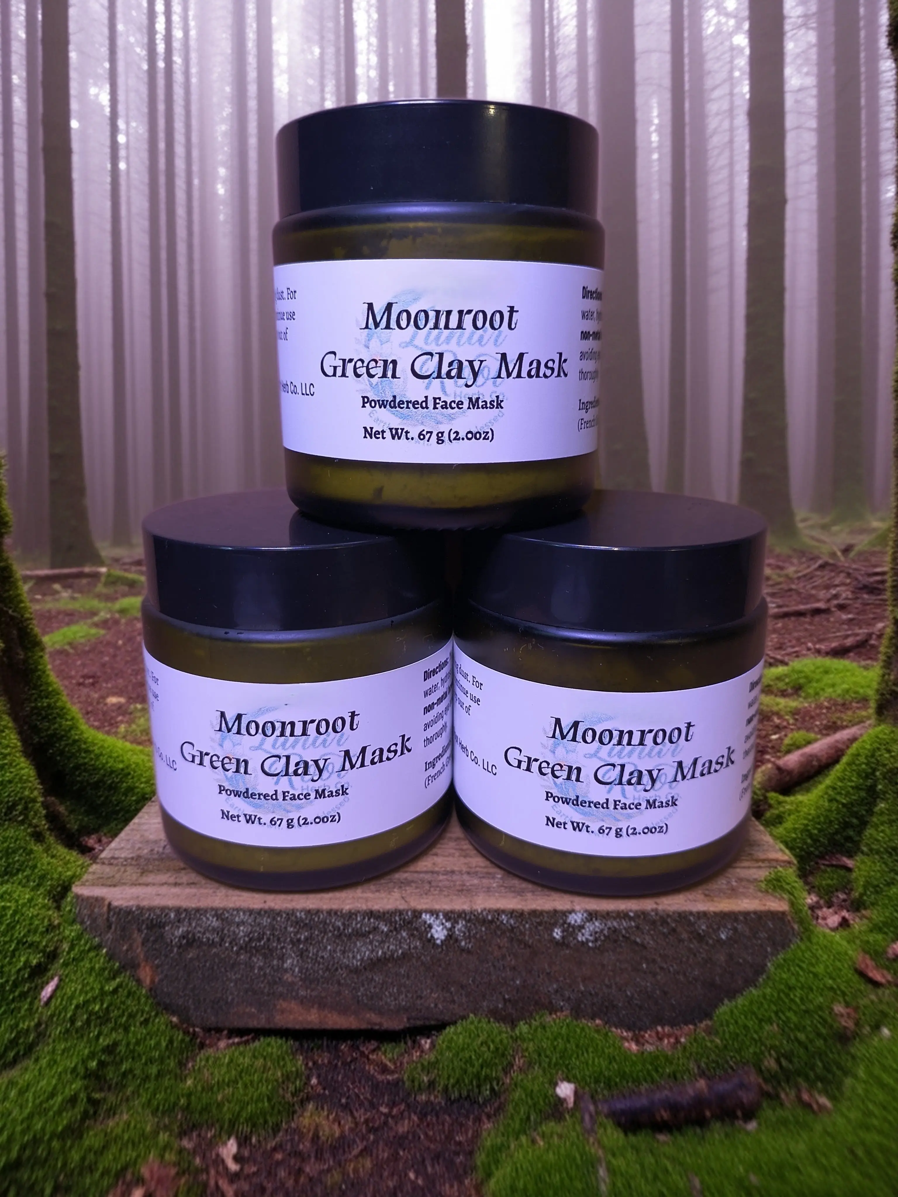 Moonroot Green Clay Mask - Powdered Face Mask