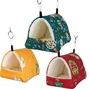 Keep Small Pets Toasty Warm! Thick & Plush Fleece-Lined Nest - The Coziest Winter Bed for Birds, Parrots, and Hamster